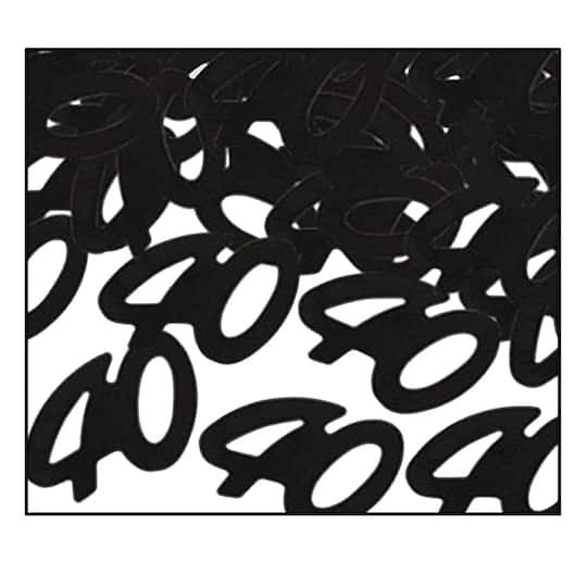 Beistle 1.5oz. Black Fanci-Fetti "40" Silhouettes